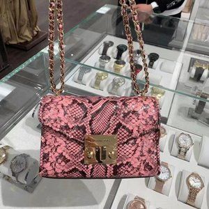 MK Rose Flap Shoulder Bag Crossbody Pink